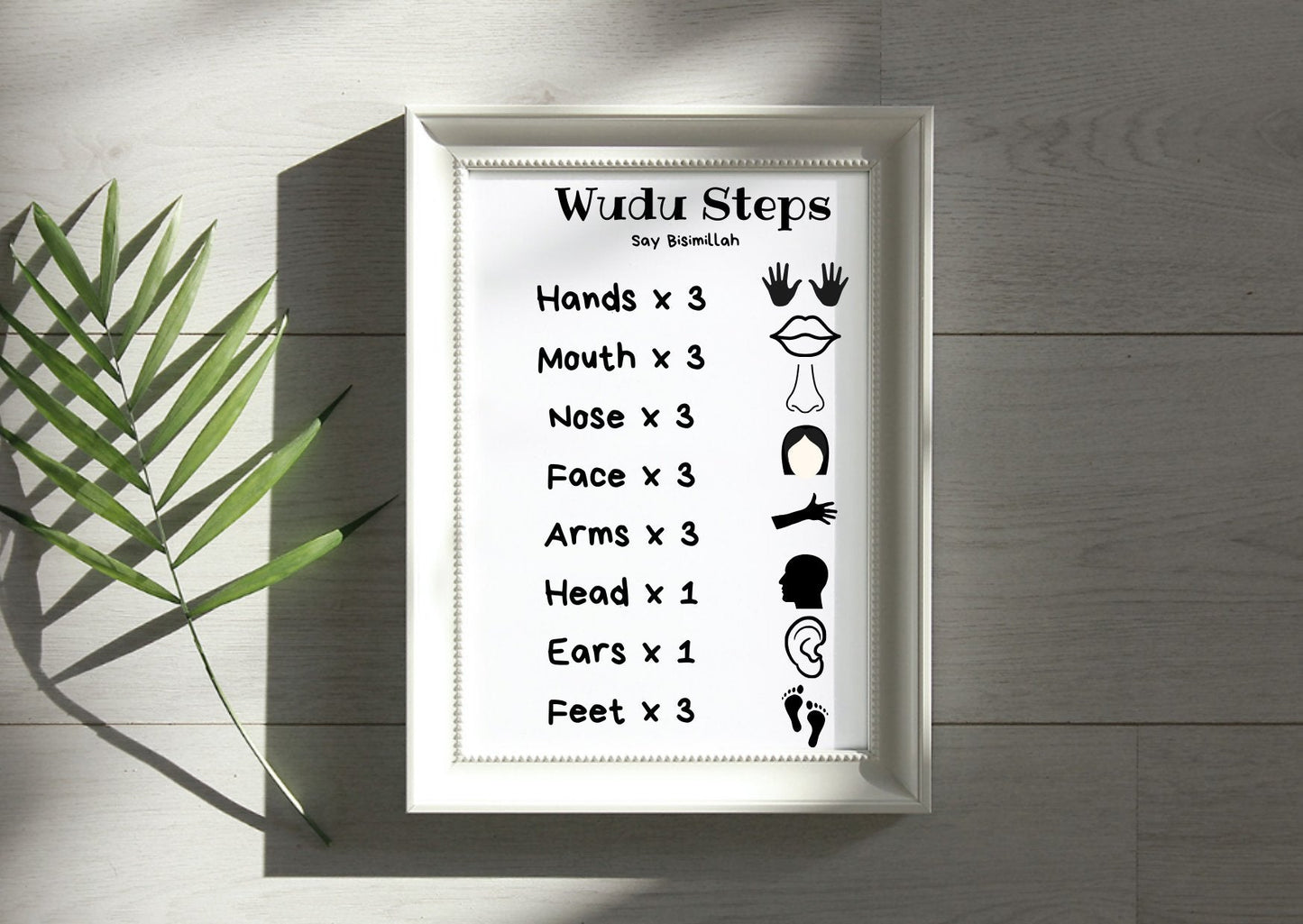 Wudu Sticker• Wudu Guide • • Great for Kids • - Pixel Parrot Design