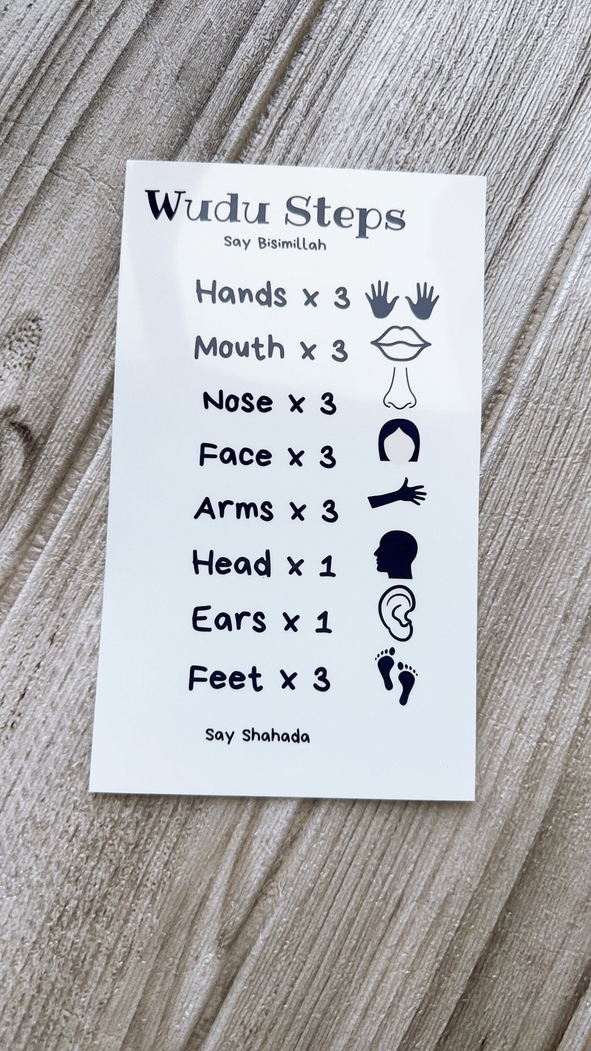 Wudu Sticker• Wudu Guide • • Great for Kids • - Pixel Parrot Design