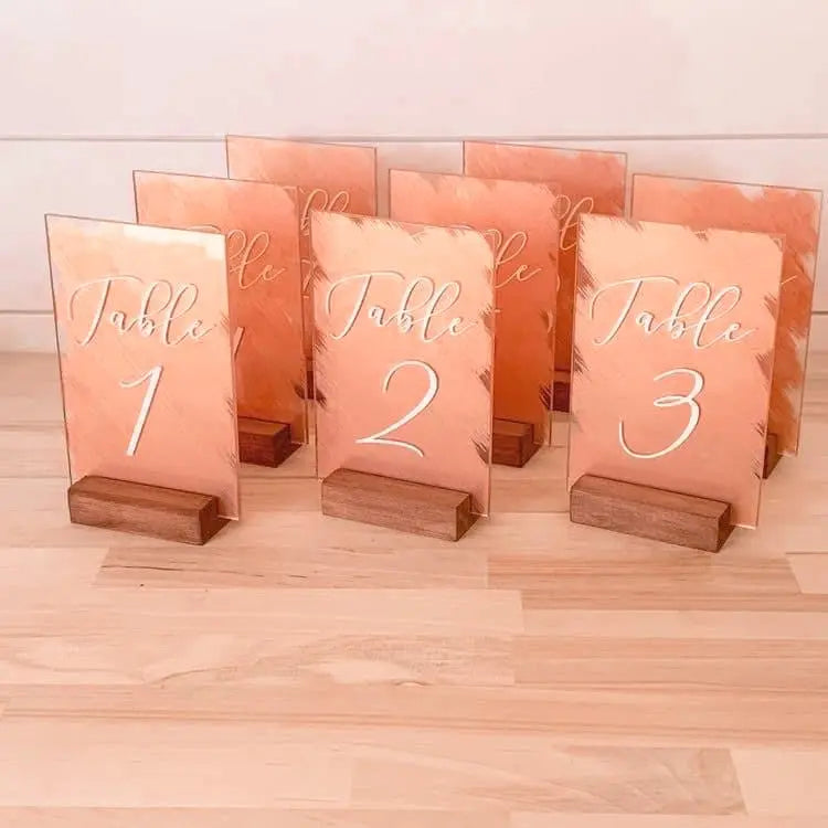 acrylic wedding table numbers