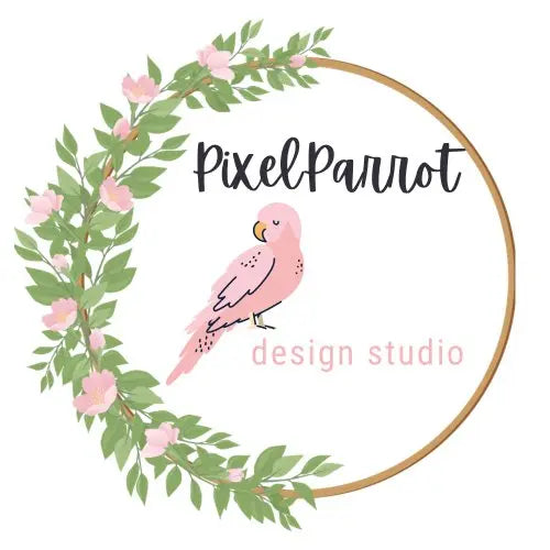 Digital Logo - Pixel Parrot Design