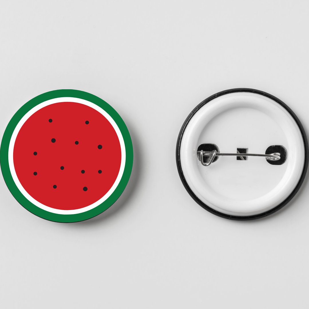 Palestine Inspired Button Pin- From the River to the Sea - Pixel Parrot Design