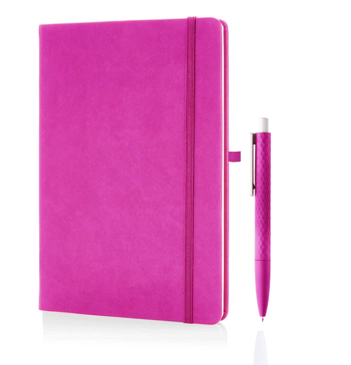 Personalized A5 Notebook + Pen Set - Pixel Parrot Design